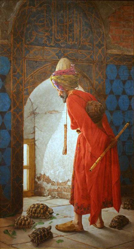 Osman Hamdy Bey The Tortoise Trainer china oil painting image
